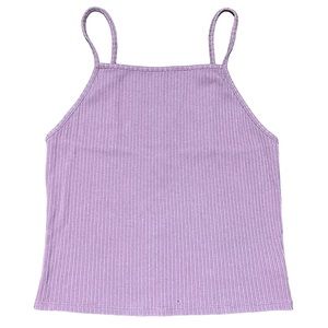 American Eagle Purple Cropped Tank Top Size Medium